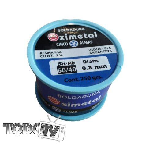 Estaño EXIMETAL x250 gramos 0.8mm 60/40