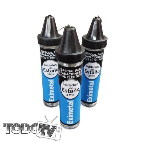 Estaño EXIMETAL tubito 3mts 0,80mm 60/40